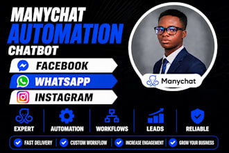 manychat automation chatbot for facebook whatsapp instagram
