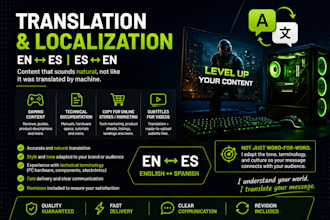 translate and localize your tech or gaming content en to es