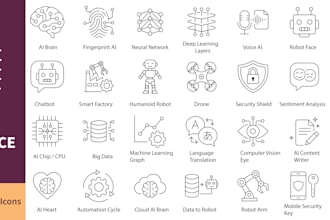 design custom line icon set in adobe illustrator
