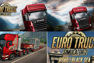 create ets 2 and ats skin and trucks, ets trailer, ats map