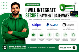 integrate secure payment gateways into your website