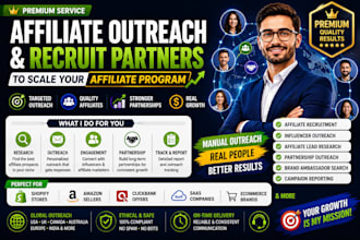 do affiliate outreach and recruit partners for your affiliate program