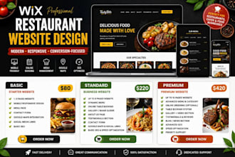design wix restaurant website for cafes, food trucks and restaurants