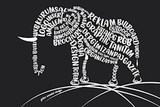 do custom word cloud art, typography t shirt design, text art and wordmark logo