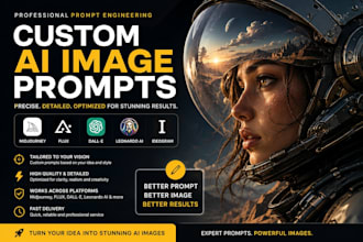 create custom ai image prompts for midjourney flux dalle and leonardo ai