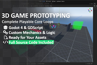 code a 3d first person game prototype or mechanic in godot