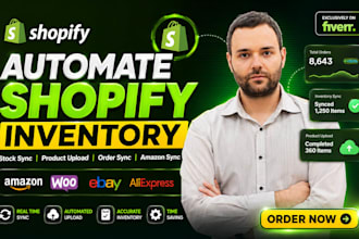 automate shopify inventory, stock sync, product upload, order sync, amazon sync