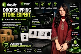 build shopify dropshipping store with ai design