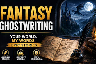 fantasy ghostwriter, sci fi, ya, litrpg, progression, isekai novel, ghostwriting