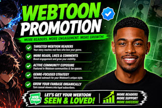 promote your webtoon, webcomic, or manga on tapas, voyceme