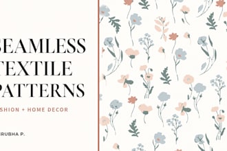 design seamless textile prints for fashion and home decor