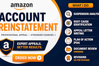write amazon suspension appeal poa for account reinstatement