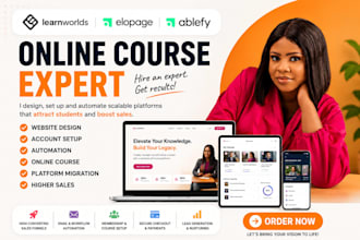 build learnworlds ontraport systeme io ablefy io thinkific online course website