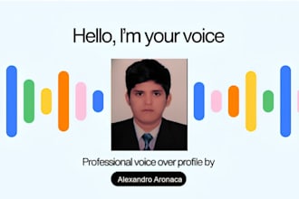 record a professional spanish voice over for your project