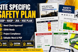 prepare site specific safety plan sssp hasp jha hse safety manual