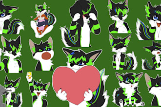 draw furry telegram stickers, animated discord sticker, nsfw furry sticker GIF