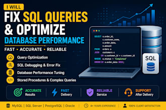 fix sql queries and optimize database performance
