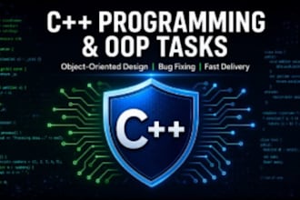 do c plus plus programming, oop tasks and debug programming projects