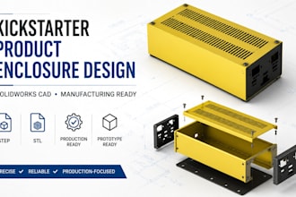 design kickstarter product enclosures and manufacturing cad in solidworks
