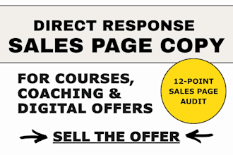 write sales page copy that sells your course, or I keep working until it does