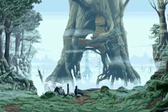 create pixel art background pixel game art landscape and game scene