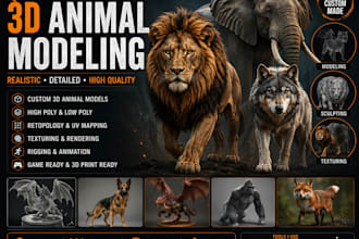 3d animal animation, 3d creature model, 3d character, cartoon character, bones