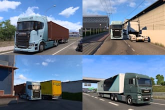 create custom 3d quality ets 2 and ats skin and trucks, ets trailer, ats map