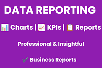 create professional excel dashboards, KPI reports, and charts