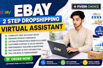 manage your ebay 2 step dropshipping store in UK and USA