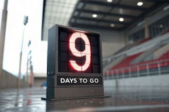 create animated countdown  intro video timer animation