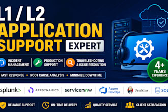 provide l1 l2 application support, incident management and production sup