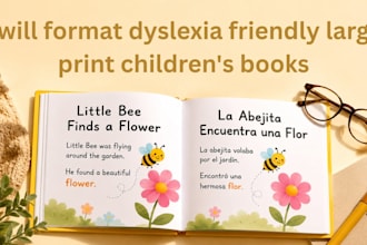 format dyslexia friendly large print children books