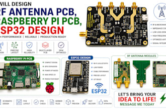 design rf antenna pcb, raspberry pi pcb, esp32 design
