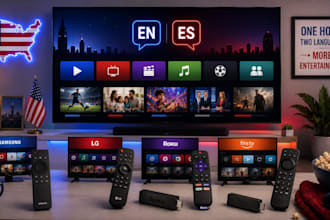 craft a luxury custom iptv smart TV experience for lg, samsung and roku IOS, app