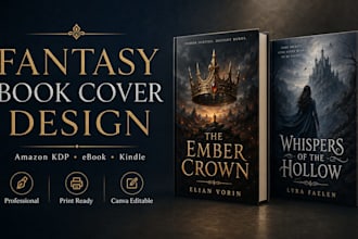 design book cover, fantasy book cover design amazon KDP ebook kindle book cover