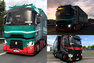 make custom trailer, liveries, trucks, custom ets2 mod, ats mod, ets skin, track