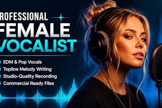 be your female vocalist, edm vocals, vocal features, topline vocals, songwriter