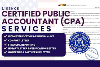 prepare professional financial statements, bookkeeping, CPA accounting services