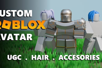 create custom roblox 3d avatars, ugc hair and accessories