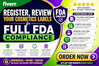 register, review your cosmetics labels for full fda compliance