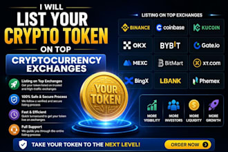 list your crypto token on top cryptocurrency exchanges