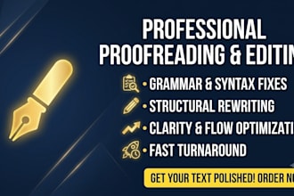 professionally proofread and edit your text