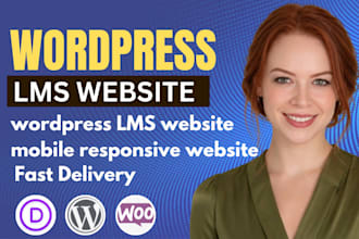 design wordpress lms website,online course website with learndash and tutor lms