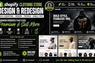 build streetwear website, y2k website, shopify clothing website, clothing store