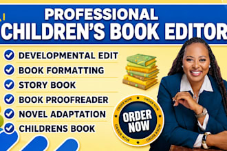 proofread and edit children story book format children book and KDP format