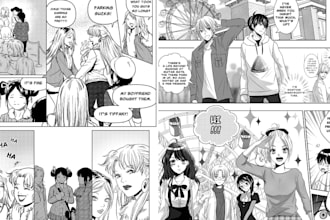 draw nsfw manga comic book page anime webtoon cover art sfw manga comic artist