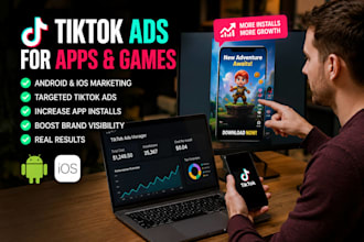 app promotion run tiktok ads android game promotion grow ios app installs