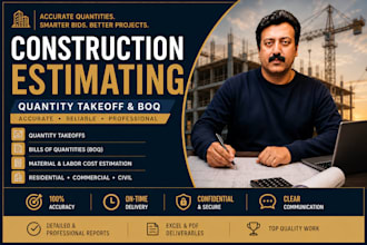 do construction estimating, quantity takeoff and material takeoff