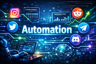 create automated tiktok live bot, twitch bot, instagram api bot, youtube api bot