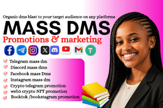 do targeted dm outreach for discord, telegram, and book promotion